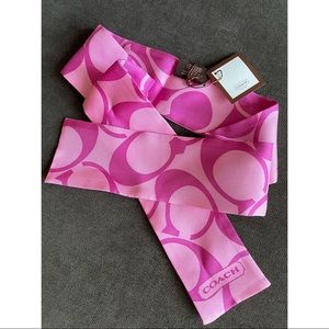 Coach pink headband scarf